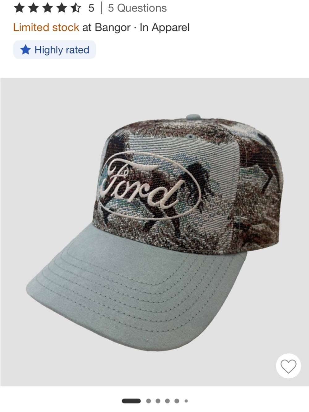Ford Horse Trucker Cap & camo trucker hat bundle